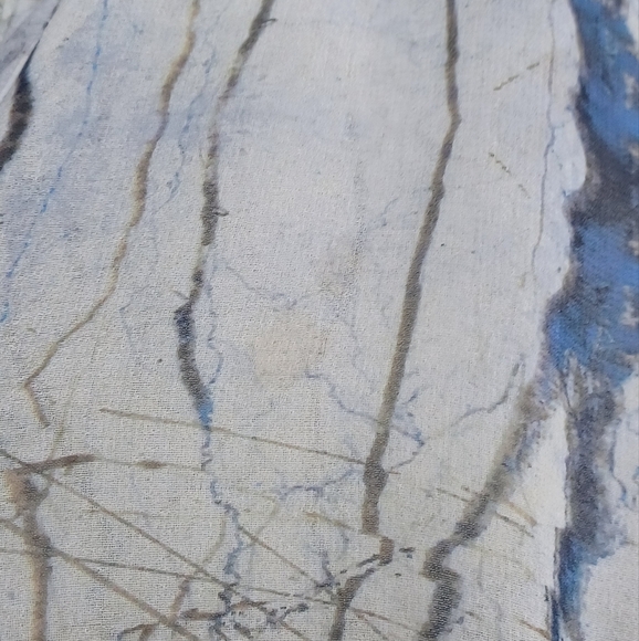 Finley Artsy Sheer Sz M Marble Artsy Button Down Front Long Sleeve Blouse - Picture 14 of 14